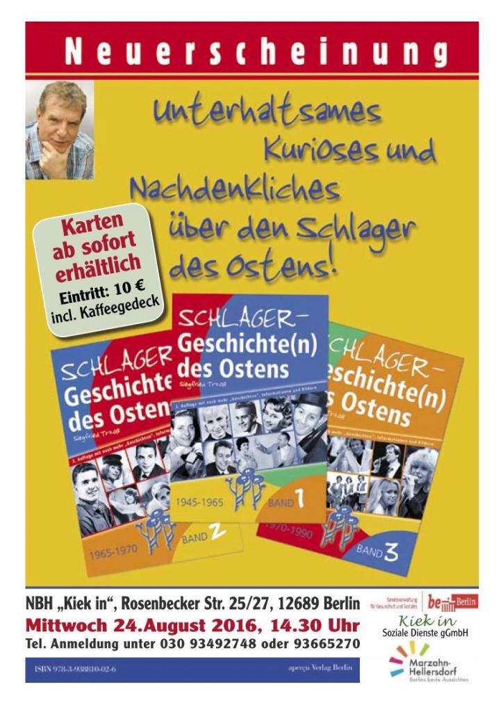 "Kofferradio hautnah" - neue Schlagerreihe mit "Siggi" Trzoß im Nachbarschaftshaus "Kiek in"