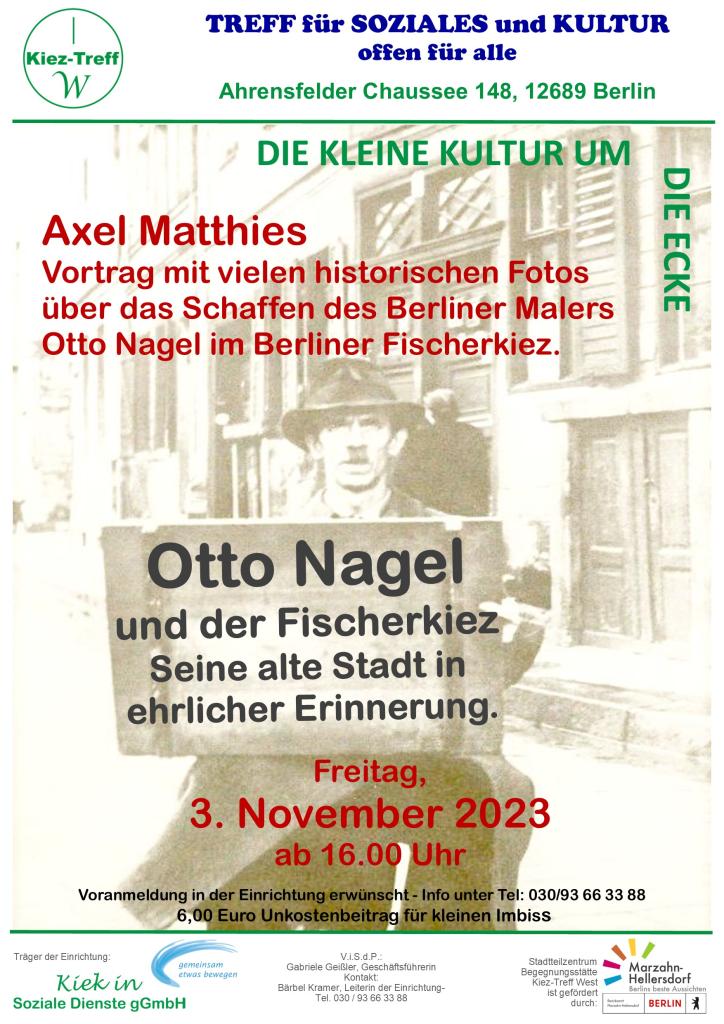 Vortrag und Präsentation zu: Der Maler Otto Nagel und der Berliner Fischerkiez