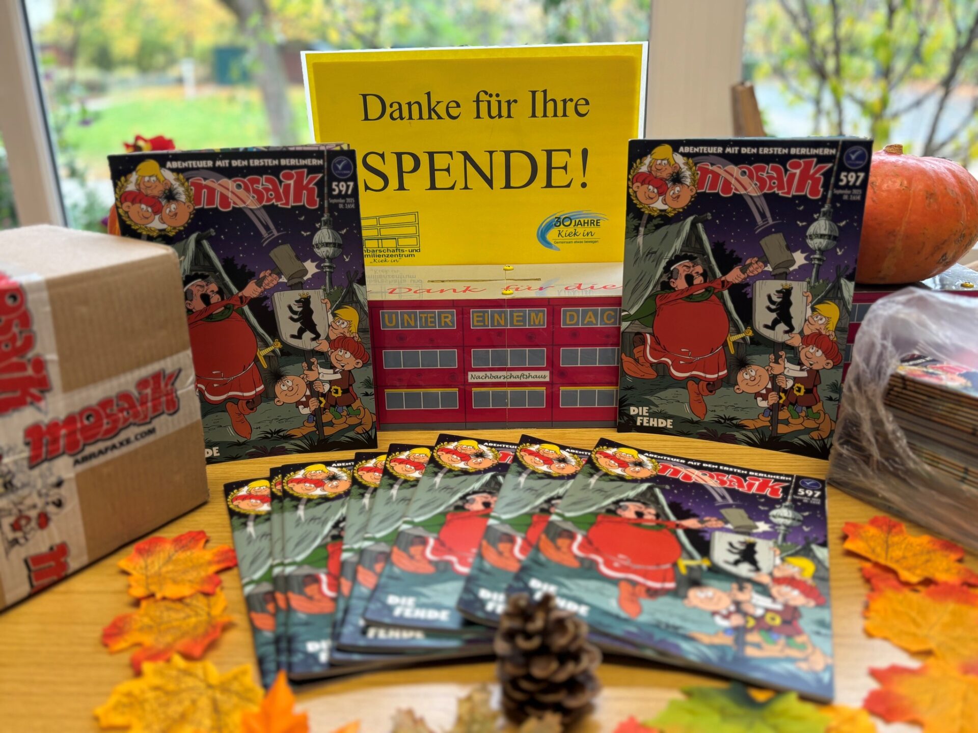 Herzlichen Dank an den MOSAIK Steinchen für Steinchen Verlag!