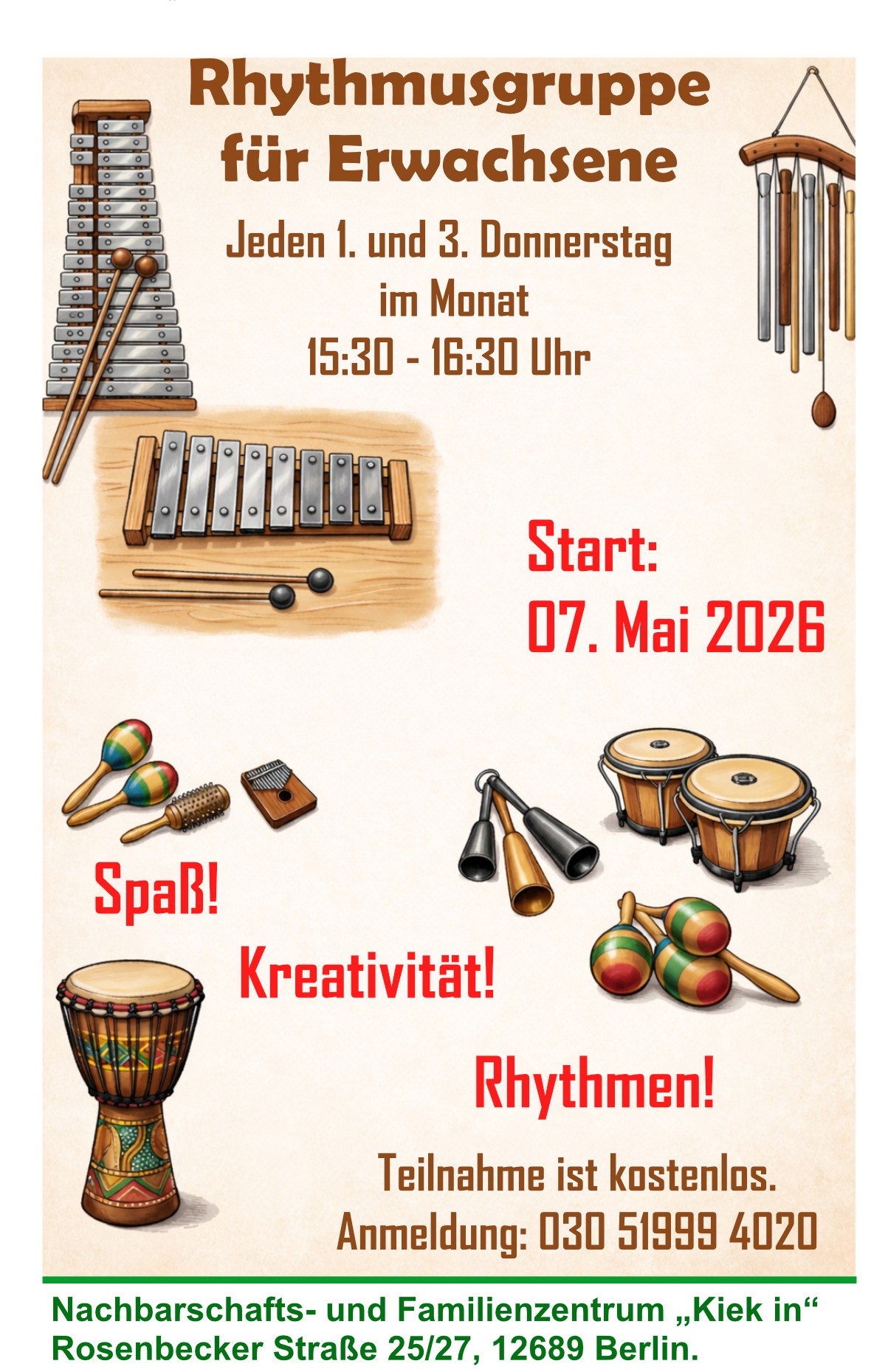 Rhythmusgruppe für Erwachsene